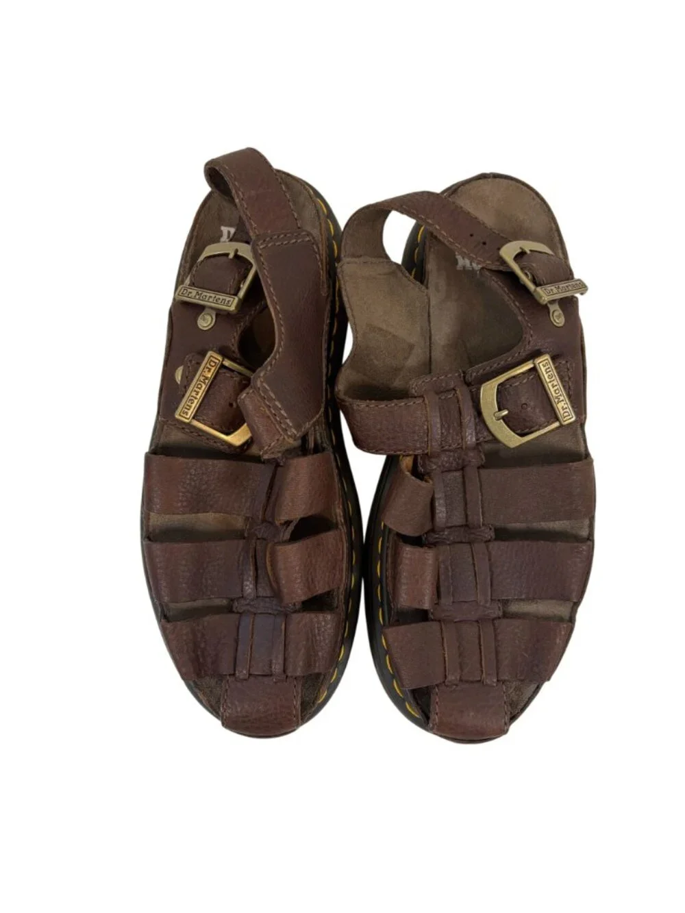 Dr Martens Grizzly Fisherman Sandals Mens Size 10 Dark Brown Leather